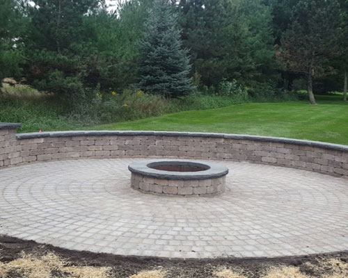 Landscaped fire pit
